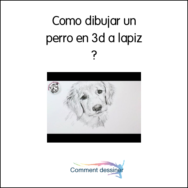 Como dibujar un perro en 3d a lapiz
